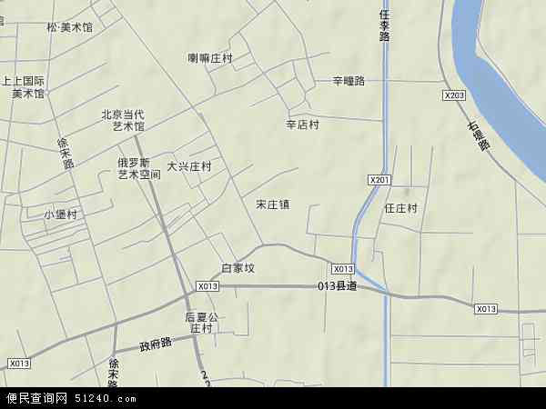 通州宋庄镇地图图片