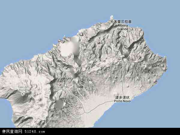 圣安唐岛地形图 - 圣安唐岛地形图高清版 - 2024年圣安唐岛地形图