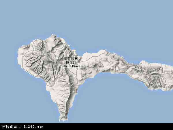 圣尼古拉岛地形图 - 圣尼古拉岛地形图高清版 - 2024年圣尼古拉岛地形图