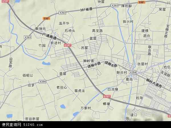 中国 广东省 广州市 花都区 狮岭镇本站收录有:2021狮岭镇卫星地图