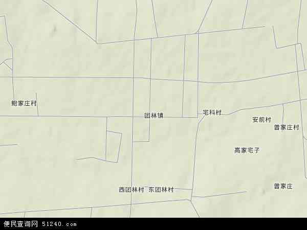 团林镇地形图 - 团林镇地形图高清版 - 2024年团林镇地形图