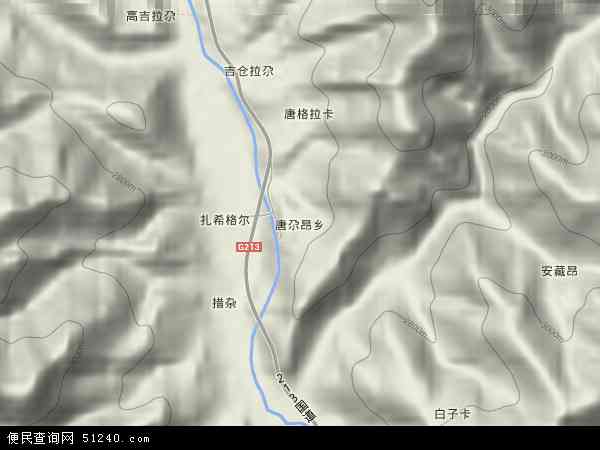唐尕昂乡地形图 - 唐尕昂乡地形图高清版 - 2024年唐尕昂乡地形图