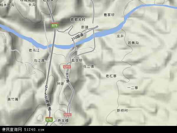 乌江镇地形图 - 乌江镇地形图高清版 - 2024年乌江镇地形图