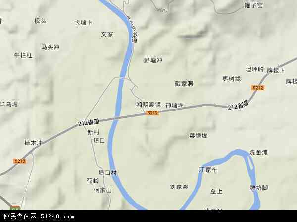 湘阴渡镇地形图 - 湘阴渡镇地形图高清版 - 2024年湘阴渡镇地形图