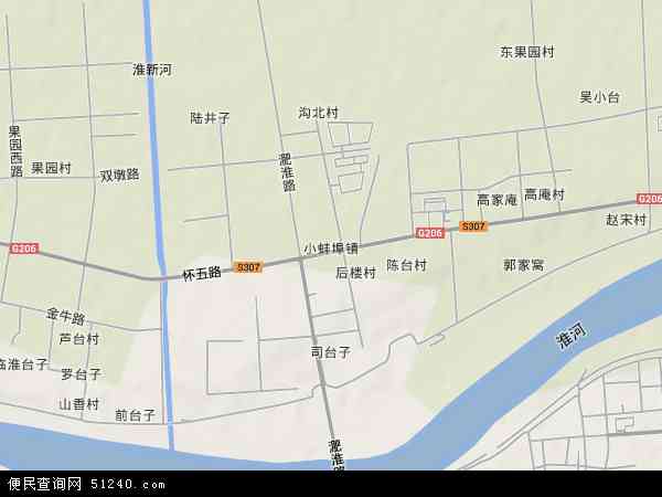 小蚌埠镇地形图 - 小蚌埠镇地形图高清版 - 2024年小蚌埠镇地形图