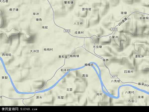 杨梅镇地形图 - 杨梅镇地形图高清版 - 2024年杨梅镇地形图