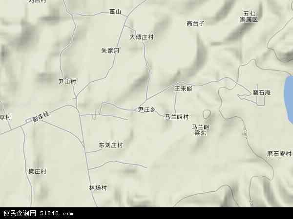 尹庄乡地形图 - 尹庄乡地形图高清版 - 2024年尹庄乡地形图