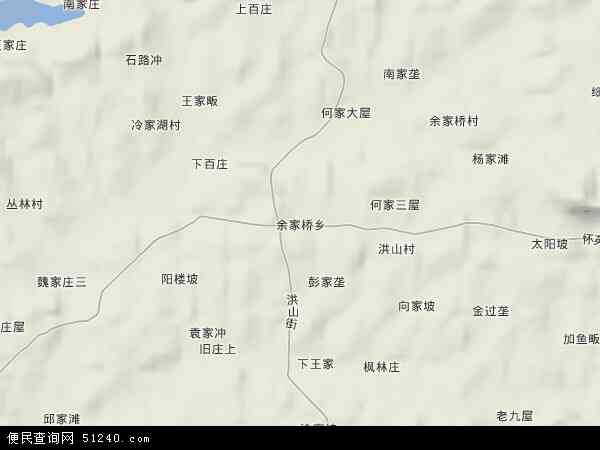 余家桥乡地形图 - 余家桥乡地形图高清版 - 2024年余家桥乡地形图