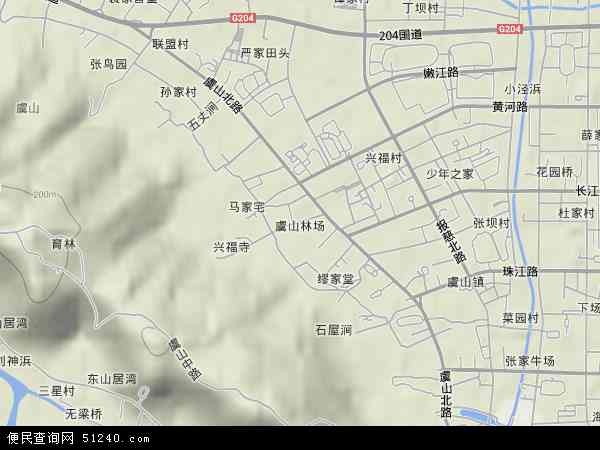 虞山林场地形图 - 虞山林场地形图高清版 - 2024年虞山林场地形图