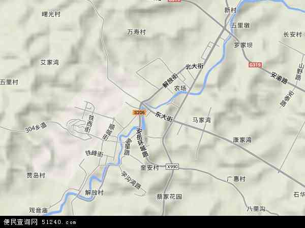 中国 四川省 资阳市 安岳县 岳阳镇本站收录有:2021岳阳镇卫星地图