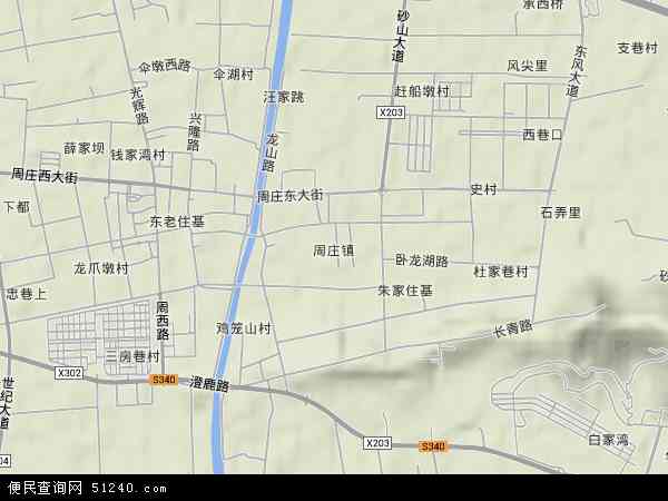 周庄镇地形图 - 周庄镇地形图高清版 - 2024年周庄镇地形图