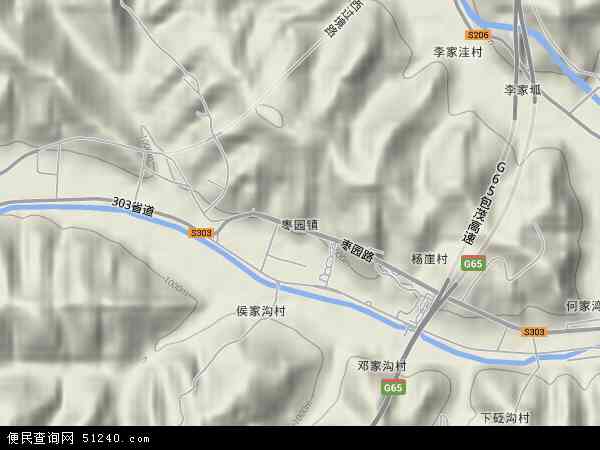 延安枣园地图图片