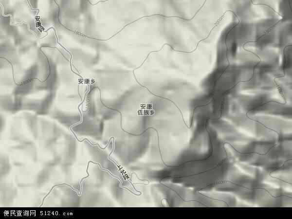 安康佤族乡地形图 - 安康佤族乡地形图高清版 - 2024年安康佤族乡地形图