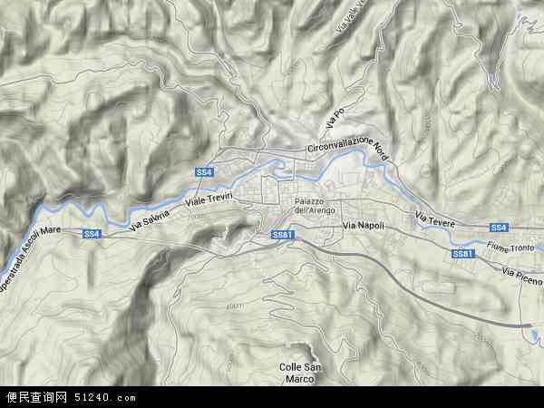 阿斯科利皮切诺地形图 - 阿斯科利皮切诺地形图高清版 - 2024年阿斯科利皮切诺地形图