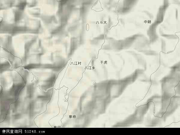 八江乡地形图 - 八江乡地形图高清版 - 2024年八江乡地形图