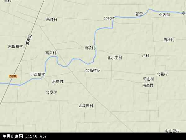 北杨村乡地形图 - 北杨村乡地形图高清版 - 2024年北杨村乡地形图