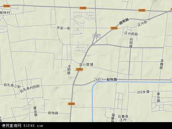 北小营镇地形图 - 北小营镇地形图高清版 - 2024年北小营镇地形图