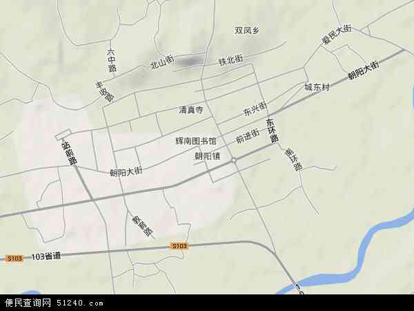 朝阳镇地形图 - 朝阳镇地形图高清版 - 2024年朝阳镇地形图