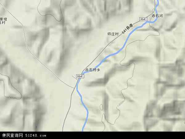 赤石桥乡地形图 - 赤石桥乡地形图高清版 - 2024年赤石桥乡地形图