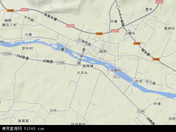 城南镇地形图 - 城南镇地形图高清版 - 2024年城南镇地形图