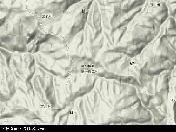 德恒隆乡地形图 - 德恒隆乡地形图高清版 - 2026年德恒隆乡地形图