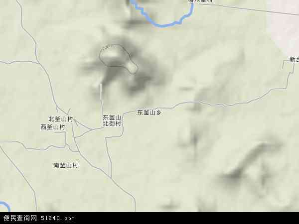 东釜山乡地形图 - 东釜山乡地形图高清版 - 2024年东釜山乡地形图
