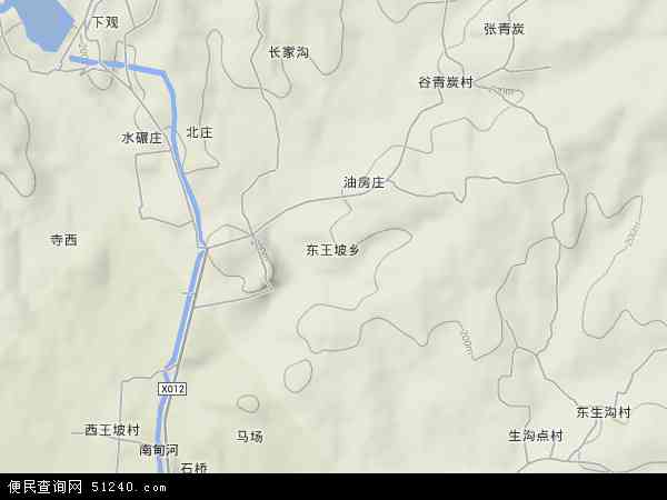 东王坡乡地形图 - 东王坡乡地形图高清版 - 2024年东王坡乡地形图
