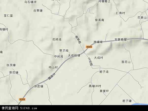 大成桥镇地形图 - 大成桥镇地形图高清版 - 2024年大成桥镇地形图