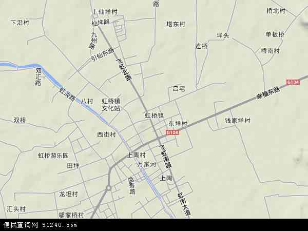 虹桥镇卫星地图图片