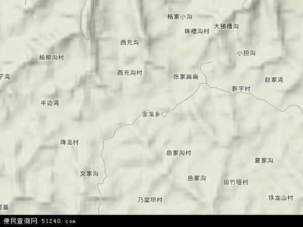 金龙乡地形图 - 金龙乡地形图高清版 - 2024年金龙乡地形图