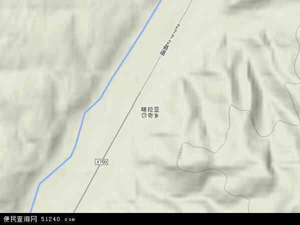 喀拉亚尕奇乡地形图 - 喀拉亚尕奇乡地形图高清版 - 2024年喀拉亚尕奇乡地形图
