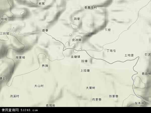 龙塘镇地形图 - 龙塘镇地形图高清版 - 2024年龙塘镇地形图