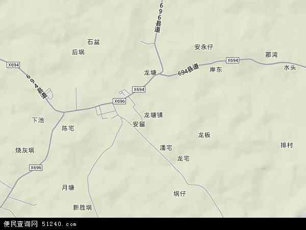 龙塘镇地形图 - 龙塘镇地形图高清版 - 2024年龙塘镇地形图
