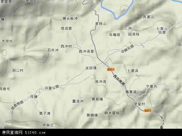 龙田镇地图图片