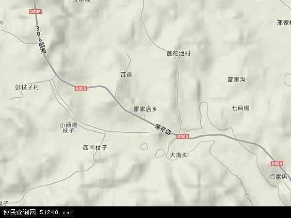 雷家店乡地形图 - 雷家店乡地形图高清版 - 2024年雷家店乡地形图