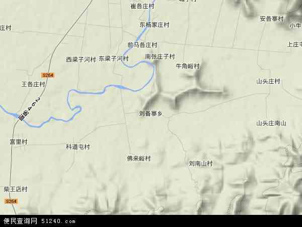 刘备寨乡地形图 - 刘备寨乡地形图高清版 - 2024年刘备寨乡地形图