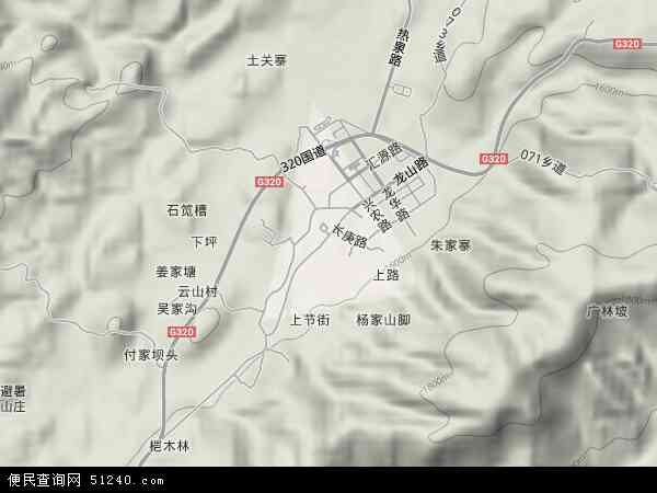 龙山镇地形图 - 龙山镇地形图高清版 - 2024年龙山镇地形图