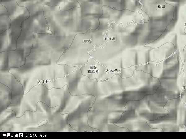麻陇彝族乡地形图 - 麻陇彝族乡地形图高清版 - 2024年麻陇彝族乡地形图