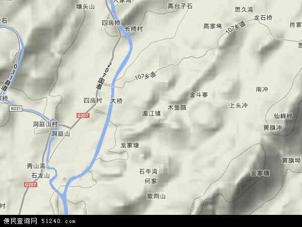 湄江镇地形图 - 湄江镇地形图高清版 - 2024年湄江镇地形图
