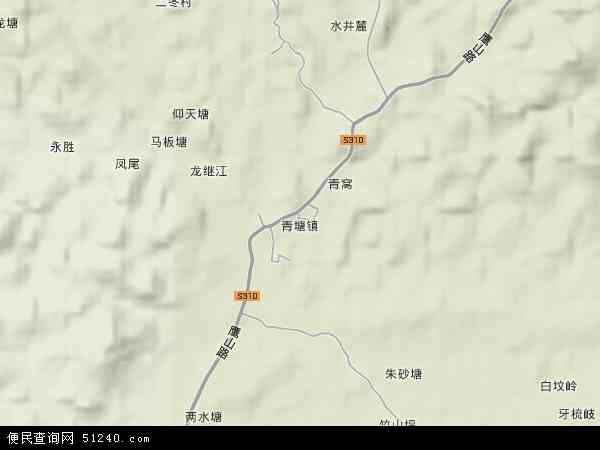 青塘镇地形图 - 青塘镇地形图高清版 - 2024年青塘镇地形图