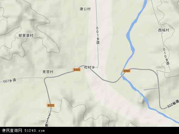 松村乡地形图 - 松村乡地形图高清版 - 2024年松村乡地形图