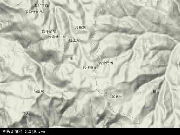 沙连堡乡地形图 - 沙连堡乡地形图高清版 - 2026年沙连堡乡地形图