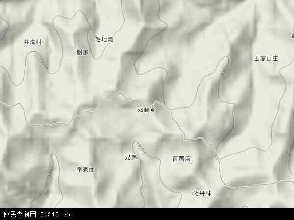 双岘乡地形图 - 双岘乡地形图高清版 - 2024年双岘乡地形图
