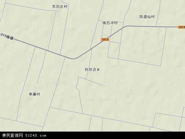 孙甘店乡地形图 - 孙甘店乡地形图高清版 - 2026年孙甘店乡地形图