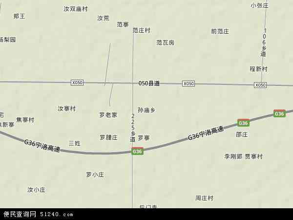 孙庙乡地形图 - 孙庙乡地形图高清版 - 2024年孙庙乡地形图