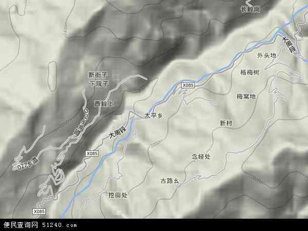 太平乡地形图 - 太平乡地形图高清版 - 2024年太平乡地形图