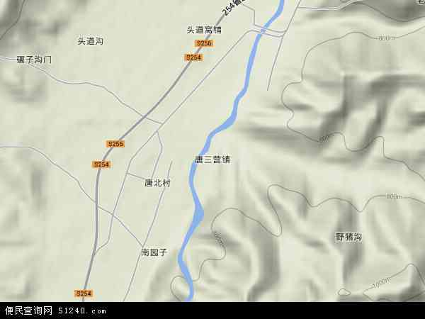 隆化县地形图图片