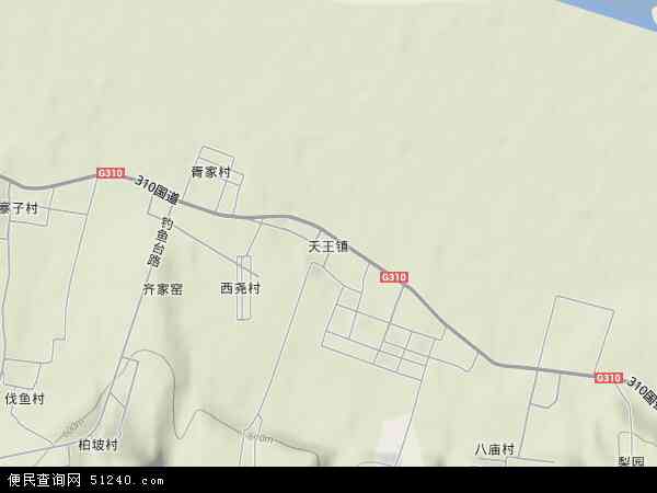天王镇地形图 - 天王镇地形图高清版 - 2024年天王镇地形图