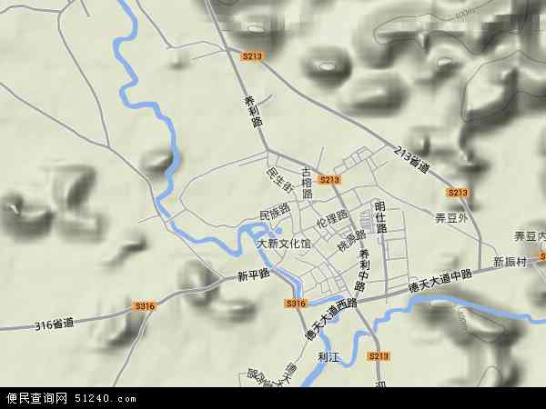 桃城镇地形图 - 桃城镇地形图高清版 - 2024年桃城镇地形图