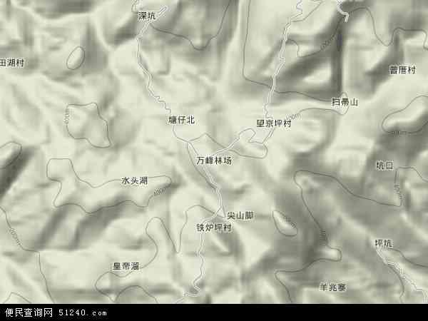 万峰林场地形图 - 万峰林场地形图高清版 - 2024年万峰林场地形图